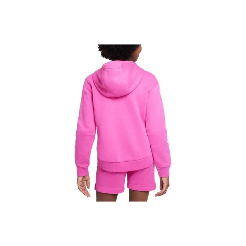 Nike Sportswear Kids Club Fleece Full Zip Hoodie Active Fuchsia/White-1