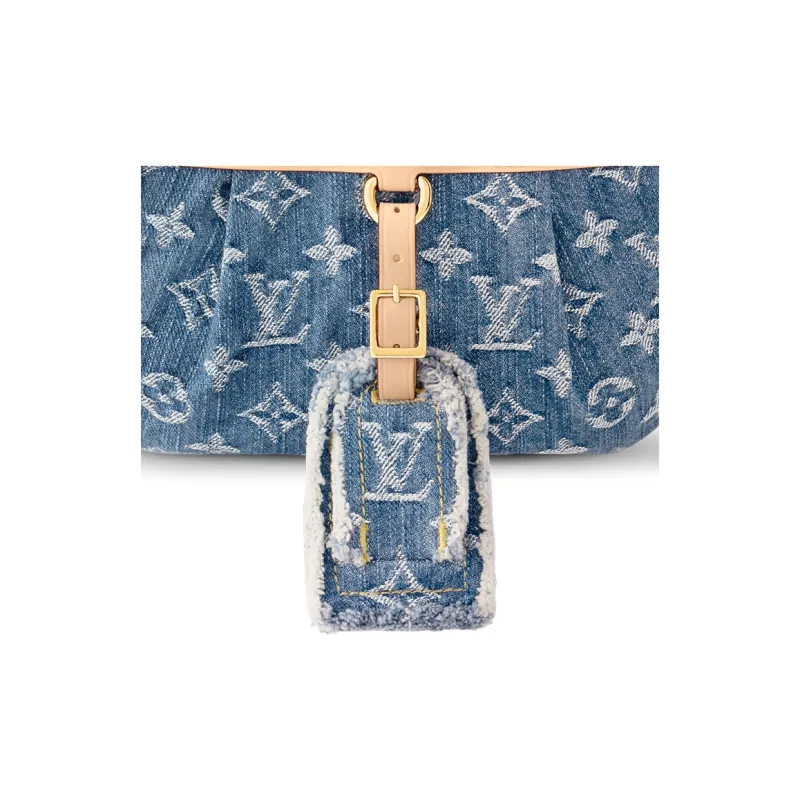 LOUIS VUITTON High Rise Bumbag Monogram Denim Blue-4