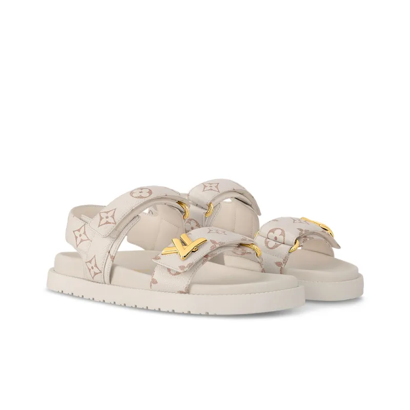 LOUIS VUITTON Sunset Beach Sandals Women's Ecru-2