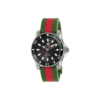 GUCCI Wrist Watch Automatic Mechanical Movement Rubber Strap 40mm Black Dial Unisex