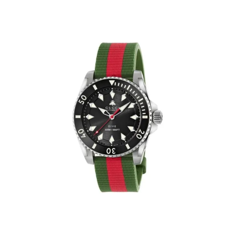 GUCCI Wrist Watch Automatic Mechanical Movement Rubber Strap 40mm Black Dial Unisex-0