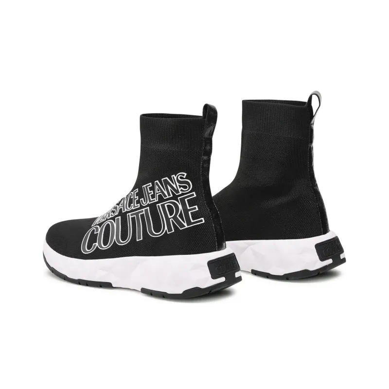 VERSACE JEANS High Top Casual Shoes Women's Black-3