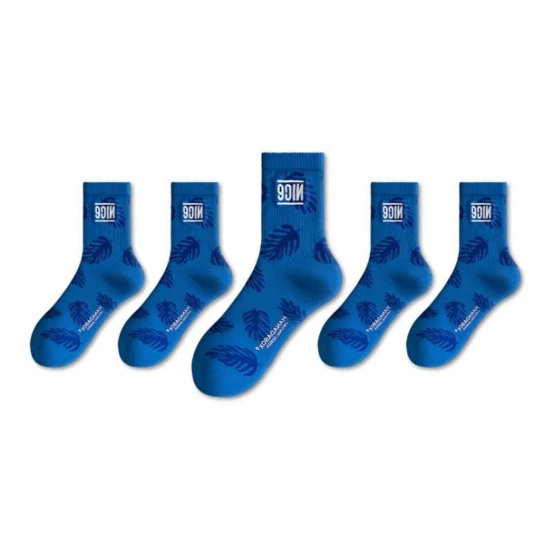 LUOLIAN Mid Calf Socks Unisex 5 Pack-32