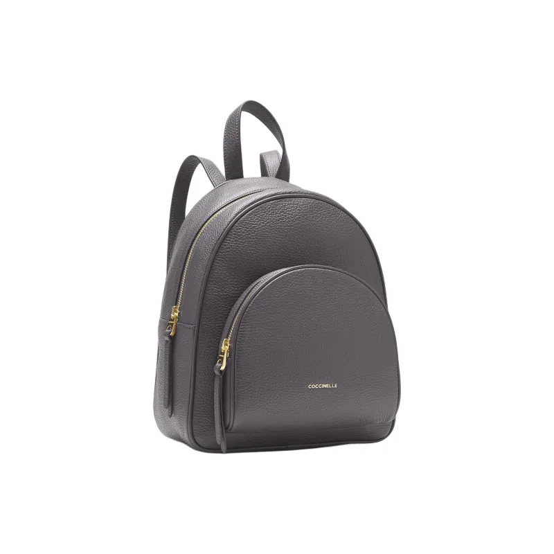 COCCINELLE Leather Backpack Medium Size Women's Slate Color-1