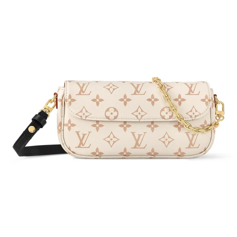 LOUIS VUITTON IVY Canvas Baguette Bag, Portable Crossbody Bag, Shoulder Bag Women's-0