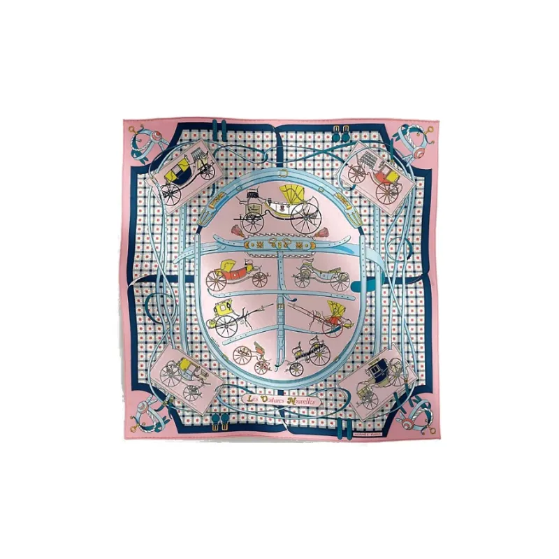 HERMES Silk Scarves Women's Pink-0
