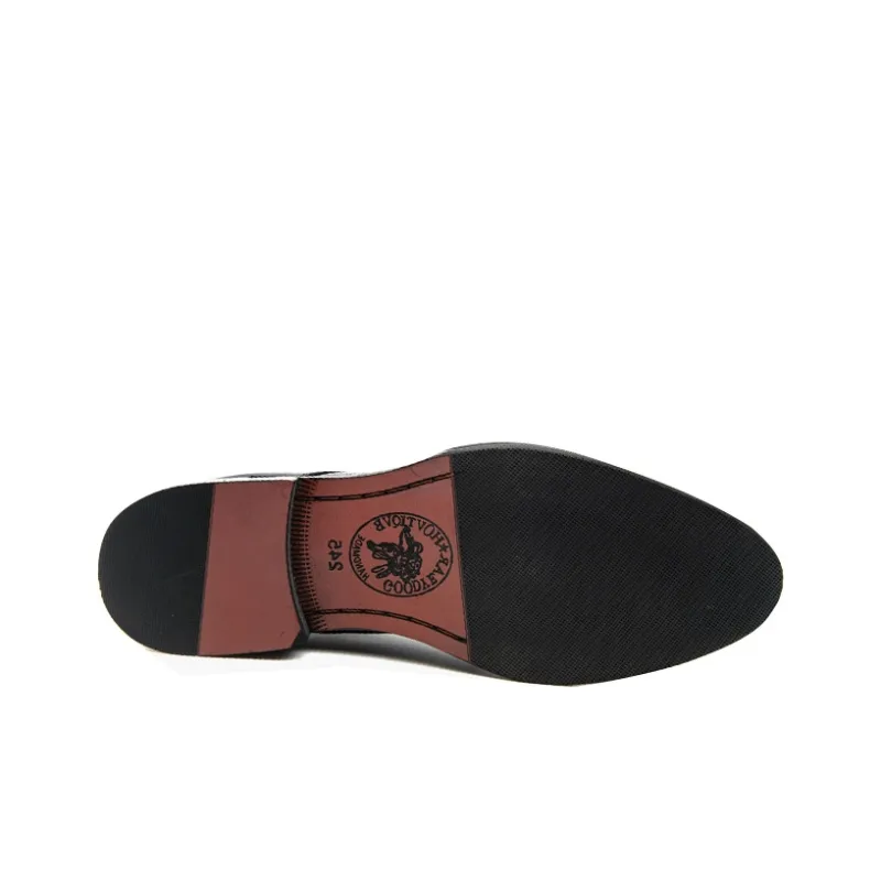 YEDANI Dress Shoes Men Low Top Black, Red-4