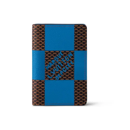 LOUIS VUITTON Pocket Organizer Damier Pop Blue