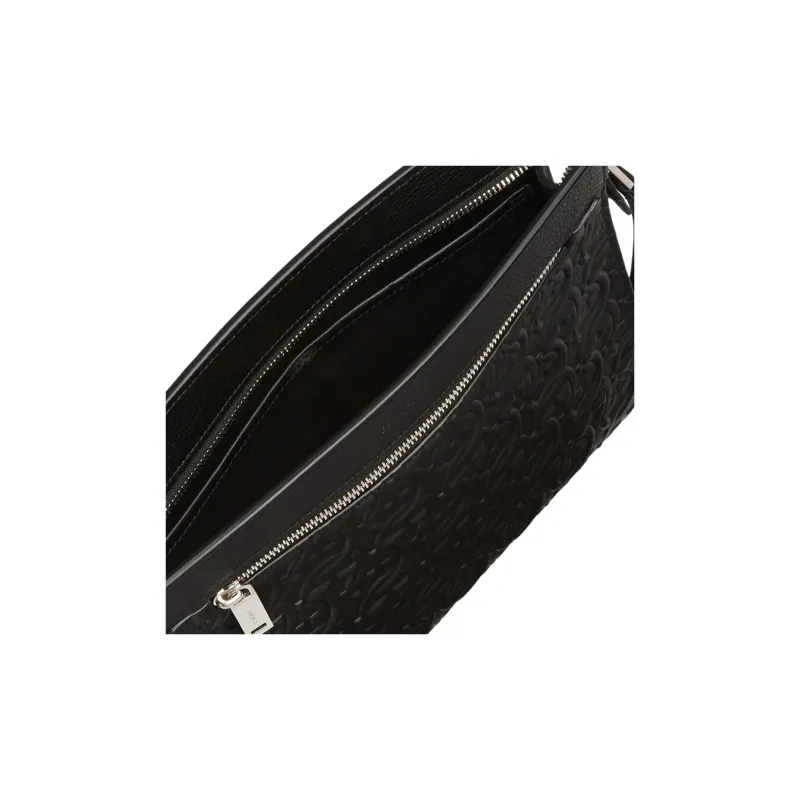 FERRAGAMO GANCINI Cow Leather Clutch Men's Black-3