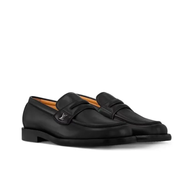 LOUIS VUITTON DANDY Loafers Men's Black-2