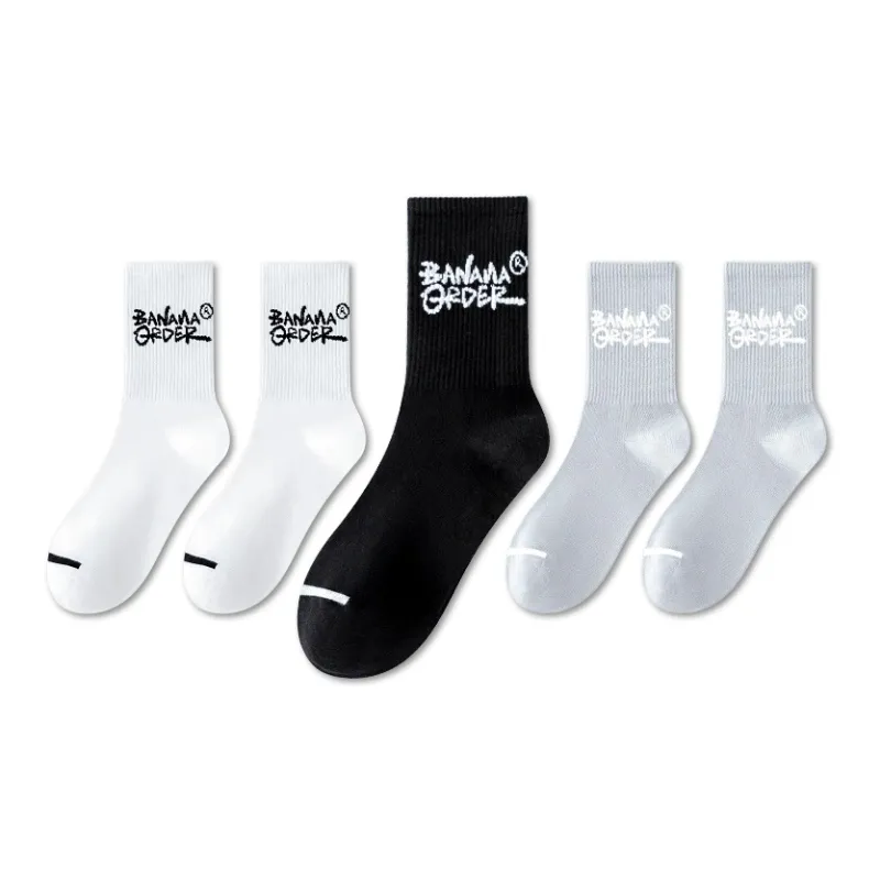 LUOLIAN Mid Calf Socks Unisex 5 Pack-4