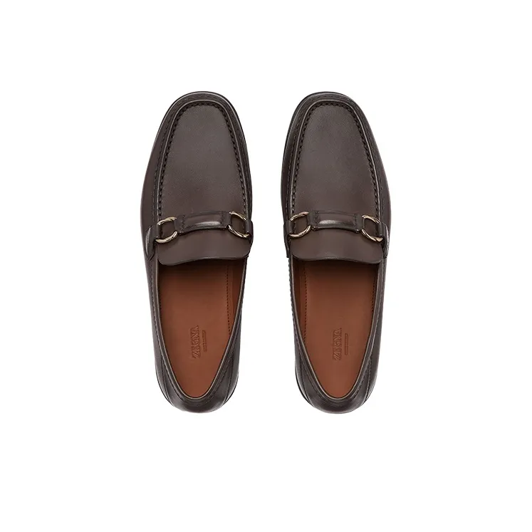 Zegna Vittorio Loafers Men's Dark Brown-3