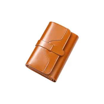 Banyanu Cow Leather Money Clip Wallet Card Holder Women's
