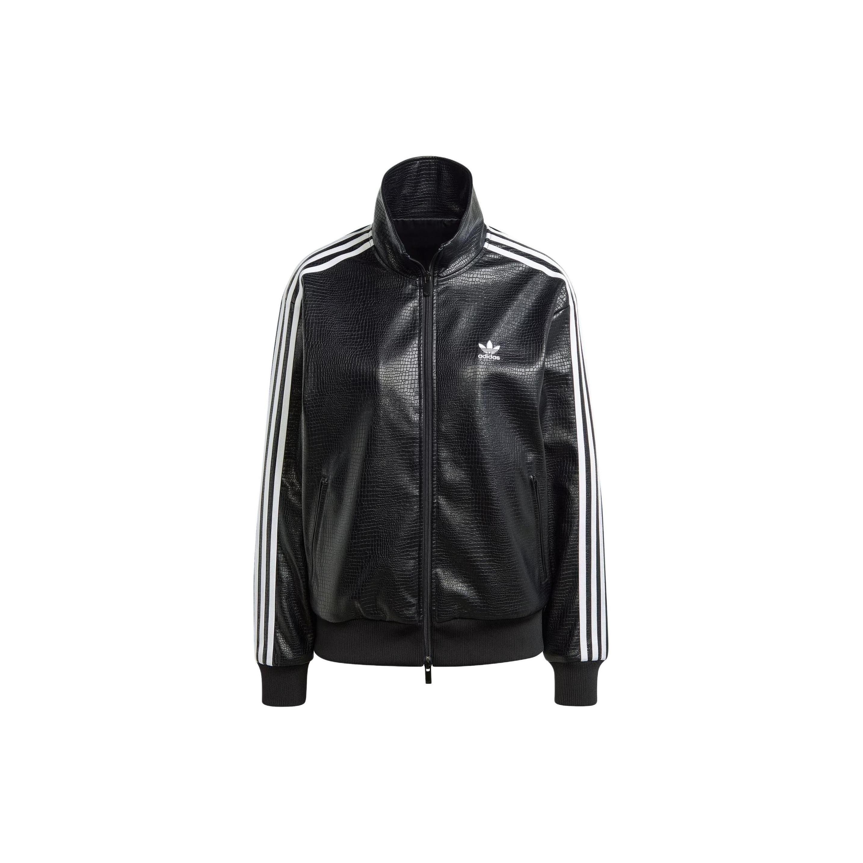 Adidas originals Firebird Premium Faux Leather Firebird Luxe Sports Jacket Cheap Rcj Jordan Outlet