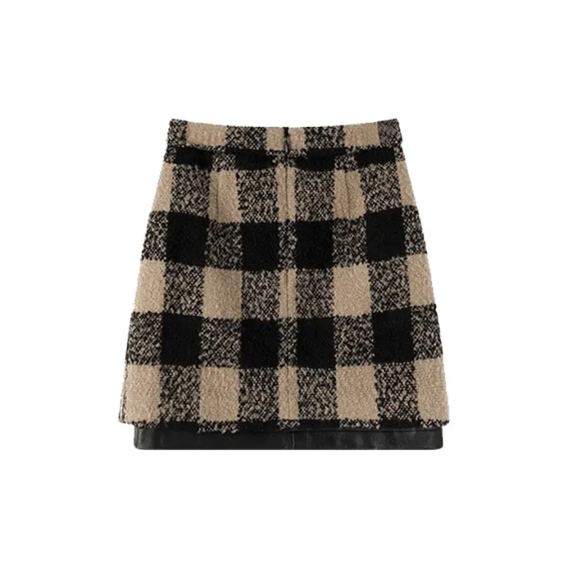 THE SEA LIFE Casual Short Skirts Women's Coffee-1