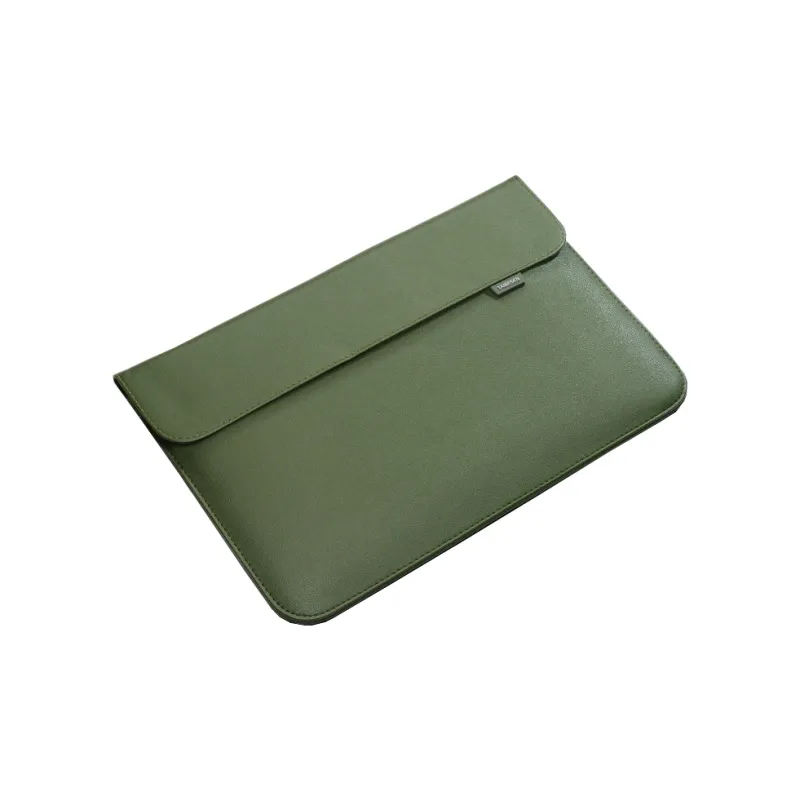 Techson PU Laptop Bag Regular Unisex Gray/Green-0