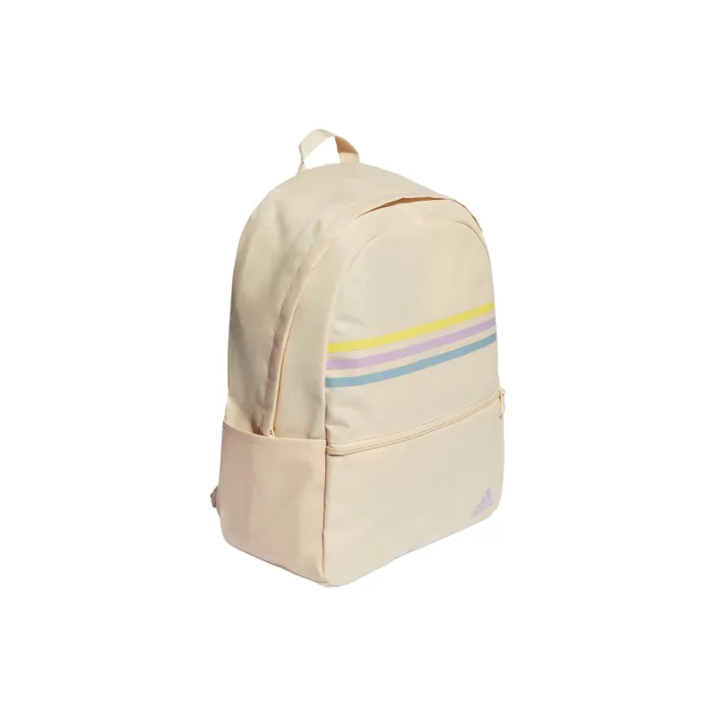 Adidas Recycled Polyester Plain Weave Fabric Backpack Unisex Sand & Yellow-1
