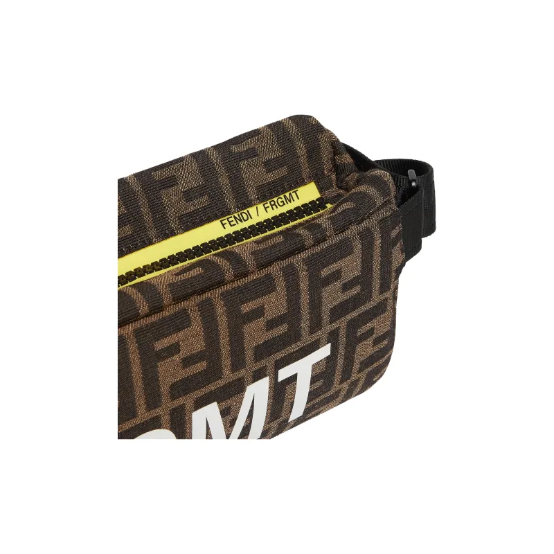 FENDI FRGMT Junya Ito Collaboration Polyester Fanny Pack Men's Brown-4