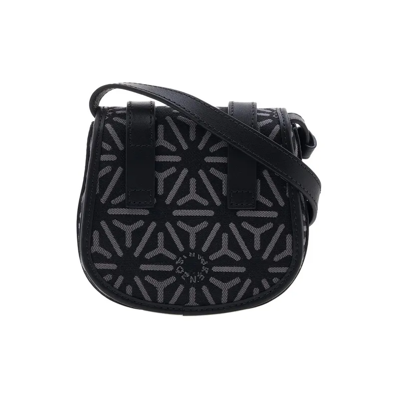 KENZO Polyester With Cow Leather Shoulder Bag Crossbody Bag Men's Black-2