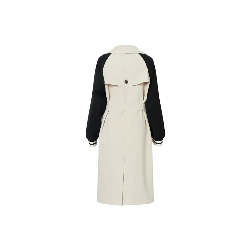 DIALOGUE Trench Coats Women's Light Beige Apricot-1