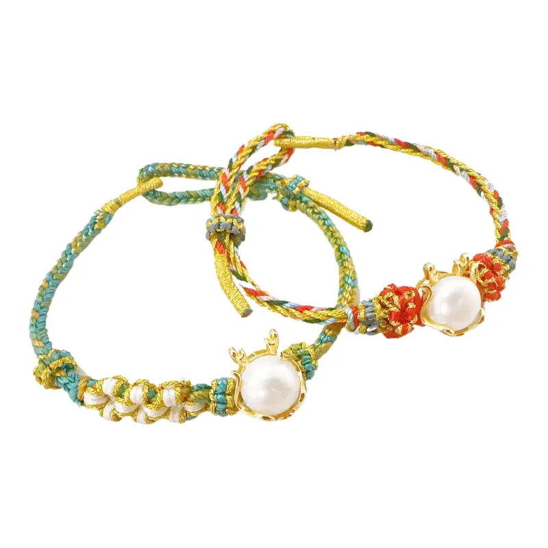 ORDI Freshwater Pearl Bracelets Unisex Red Blue-1