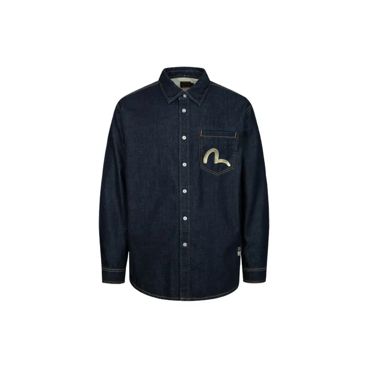 EVISU Shirts Men Denim Blue-1