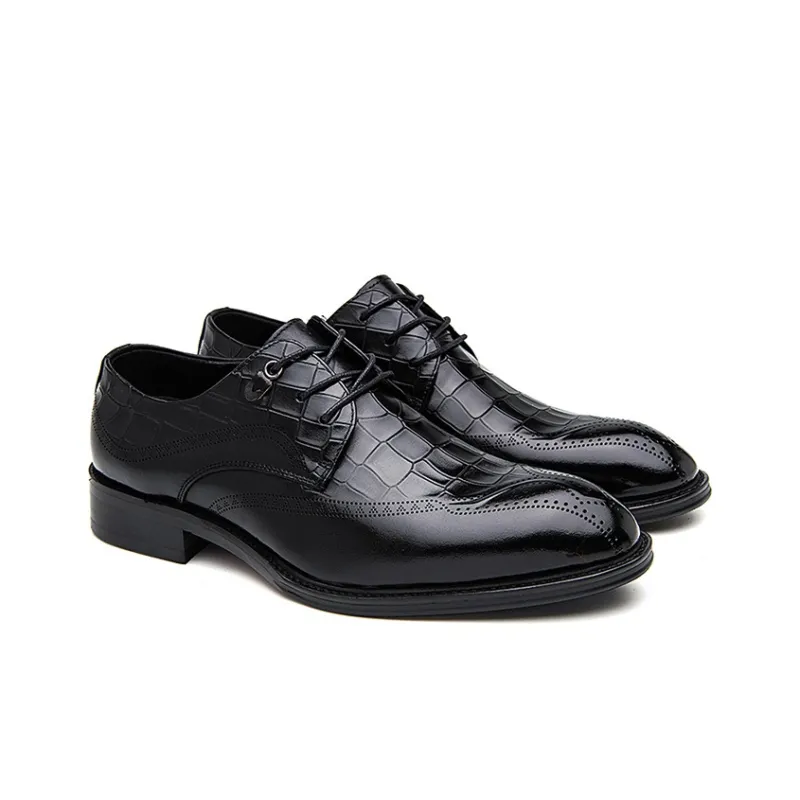 YEDANI Dress Shoes Men Low Top Black, Red-1