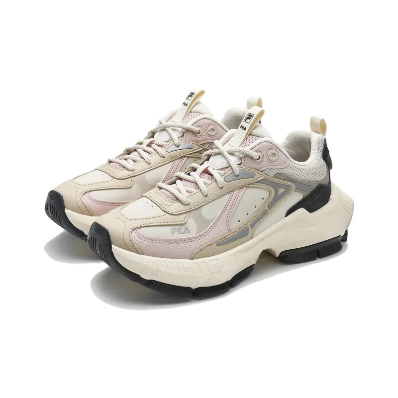 FILA CICLONE Low-Top Casual Shoes Women's Birch Tree Brown Peach Pink-1