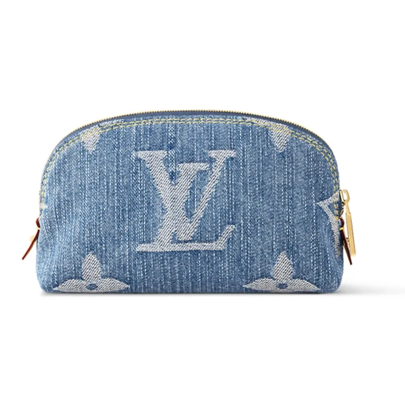 LOUIS VUITTON Pochette Cosmetique Pm Monogram Denim Blue-2