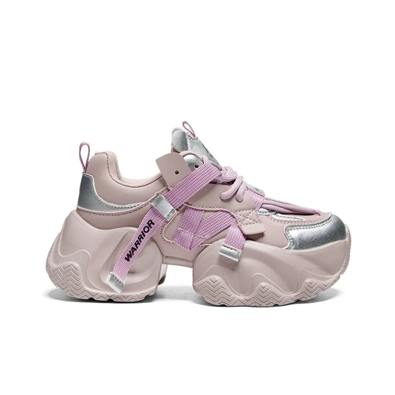 Warrior Breathable And Lightweight Low Top Casual Shoes Women's Purple Silver-1