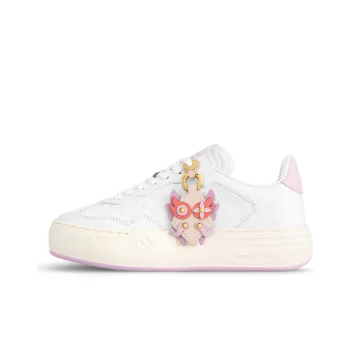 LOUIS VUITTON Skateboard Shoes Women's Low-Top White/Pink