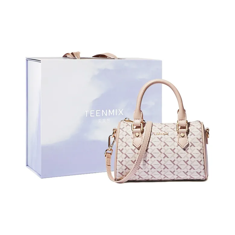 Teenmix PVC Small Handbag, Shoulder Bag, Crossbody Bag Trumpets Women's Cherry Blossom Pink-1