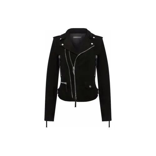 giuseppe zanotti Amelia Suede Biker Jacket