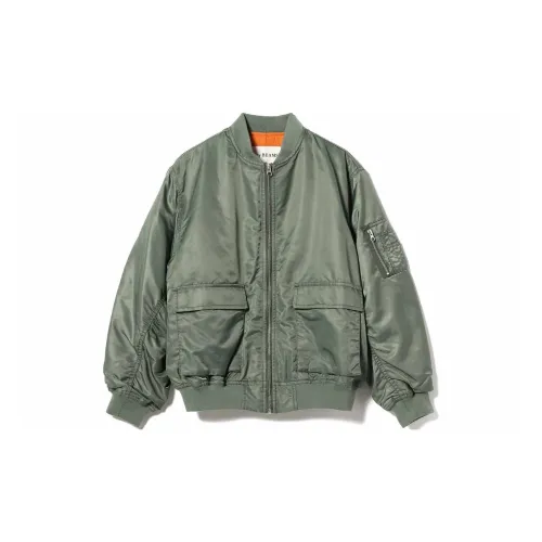 Beams Puffer Jackets Women's Olive Green