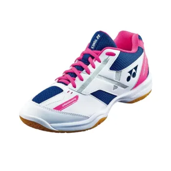 YONEX Power Cushion 670 Shock Absorbers With Slip Resistant Features Low Top Badminton Shoes Unisex White Blue Pink