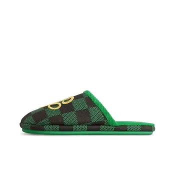 LOUIS VUITTON Lv Palace Slipper Damier Pop Green