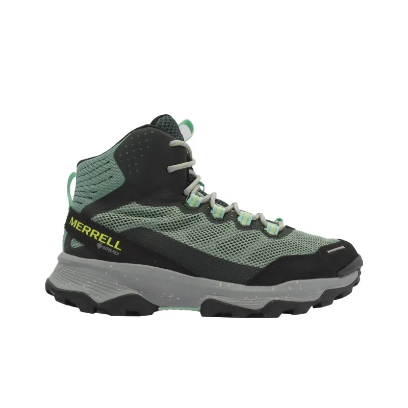MERRELL Speed Strike Mid GTX Cushioned Slip-Resistant High-Top Outdoor Shoes Women's Green-1