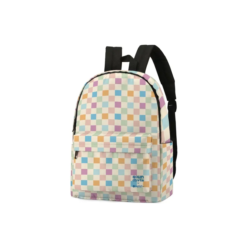 ONRF SOUNDBYTE Collaboration Polyester Backpack Medium Size Unisex White-2