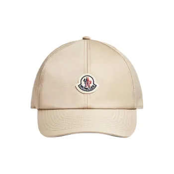 Moncler Polyamide Cotton Baseball Caps Women's Khaki