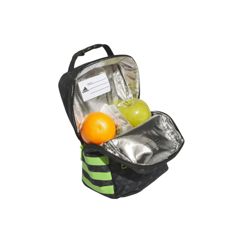 Adidas Recycled Polyester Lunch Bag Storage Bag Men's Black With Half-Gloss Green-3