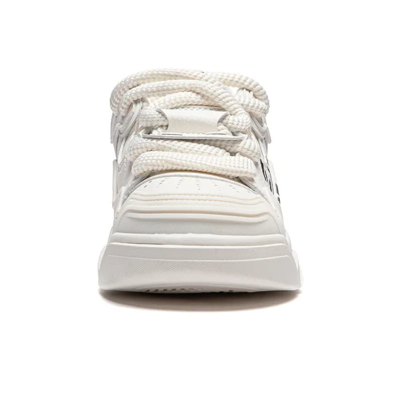 LiNing Low Top Skateboard Shoes Men's Mist White-4