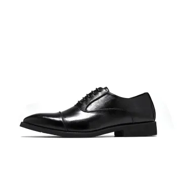 GZZ Dress Shoes Men Low Top Black