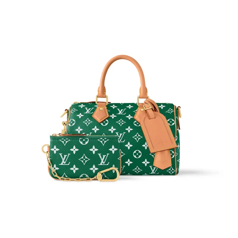 LOUIS VUITTON Speedy P9 Bandoulière 25 Monogram Leather Green-4
