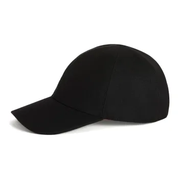 Loro Piana Virgin Wool, Cotton Acetate Baseball Caps Men's Blue/Black