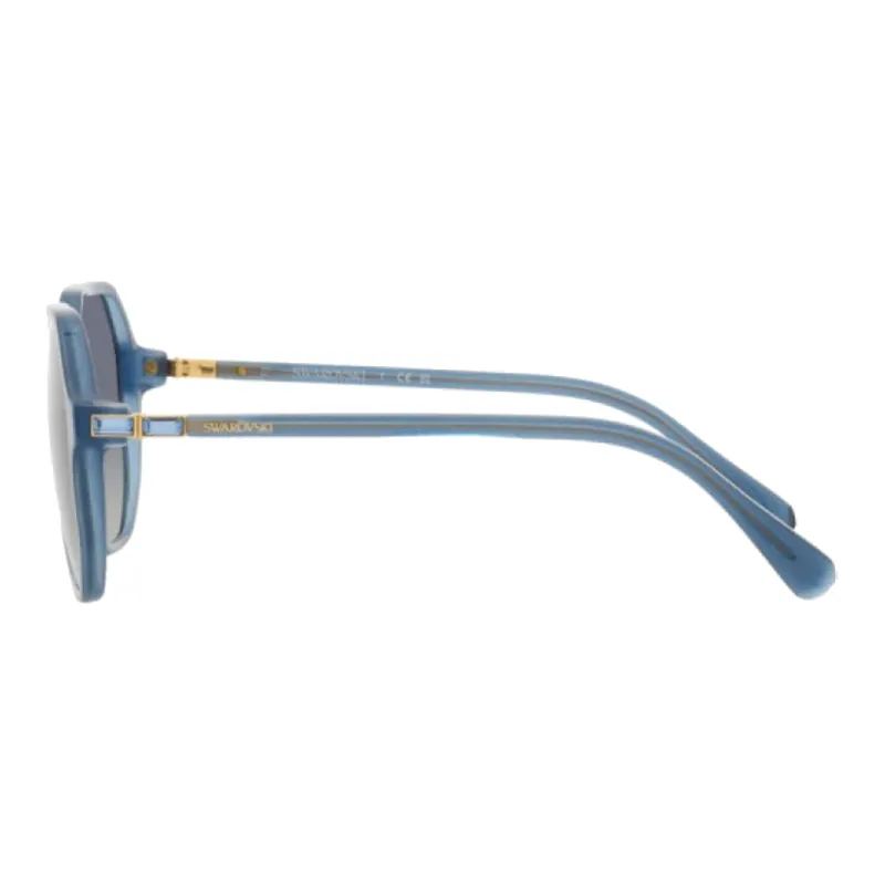 Swarovski Metal Acetyl Irregular Shape Sunglasses Unisex Blue-1