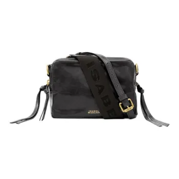 ISABEL MARANT Leather Camera Bag, Shoulder Bag, Crossbody Bag Women's Black