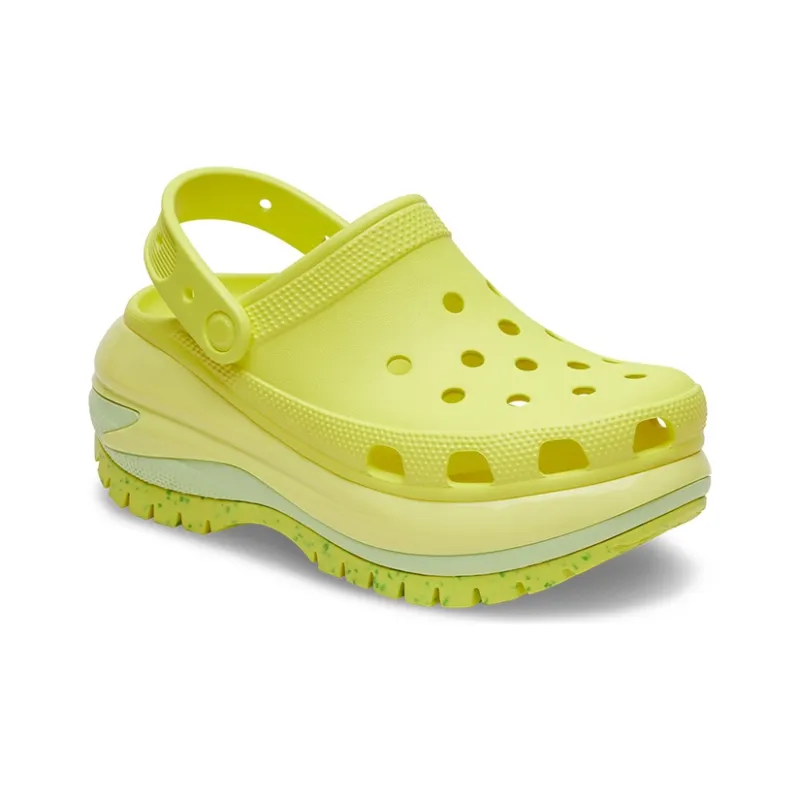 Crocs Classic Crush Clogs 'Fluorescent Green' Women's-2
