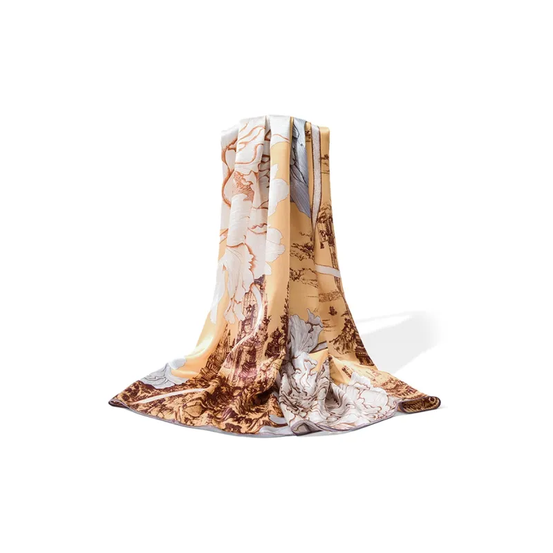 VINEY Mulberry Silk Silk Scarves Women's-1