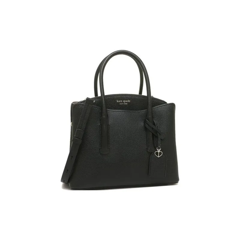 Kate Spade Litchi Grain Cow Leather Briefcase Portable Crossbody Bag Shoulder Bag Large Size Women's Black-2