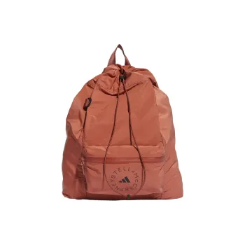 Adidas Stella McCartney Collaboration Recycled Polyester Plain Weave Fabric Backpack Women's Wild Tan/Black